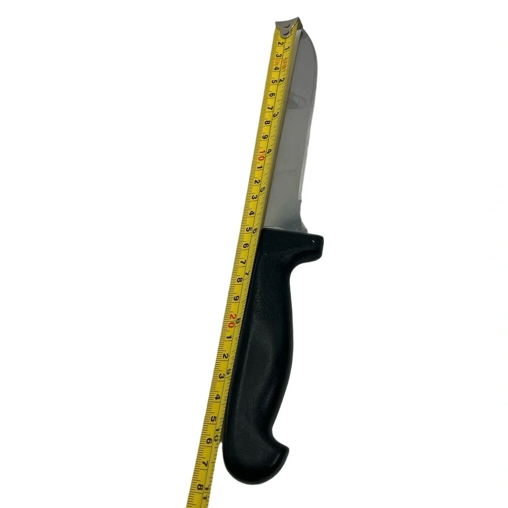 Knife Like New Black Handle Stainless Steel Blade Curved Professional Kitchen‎